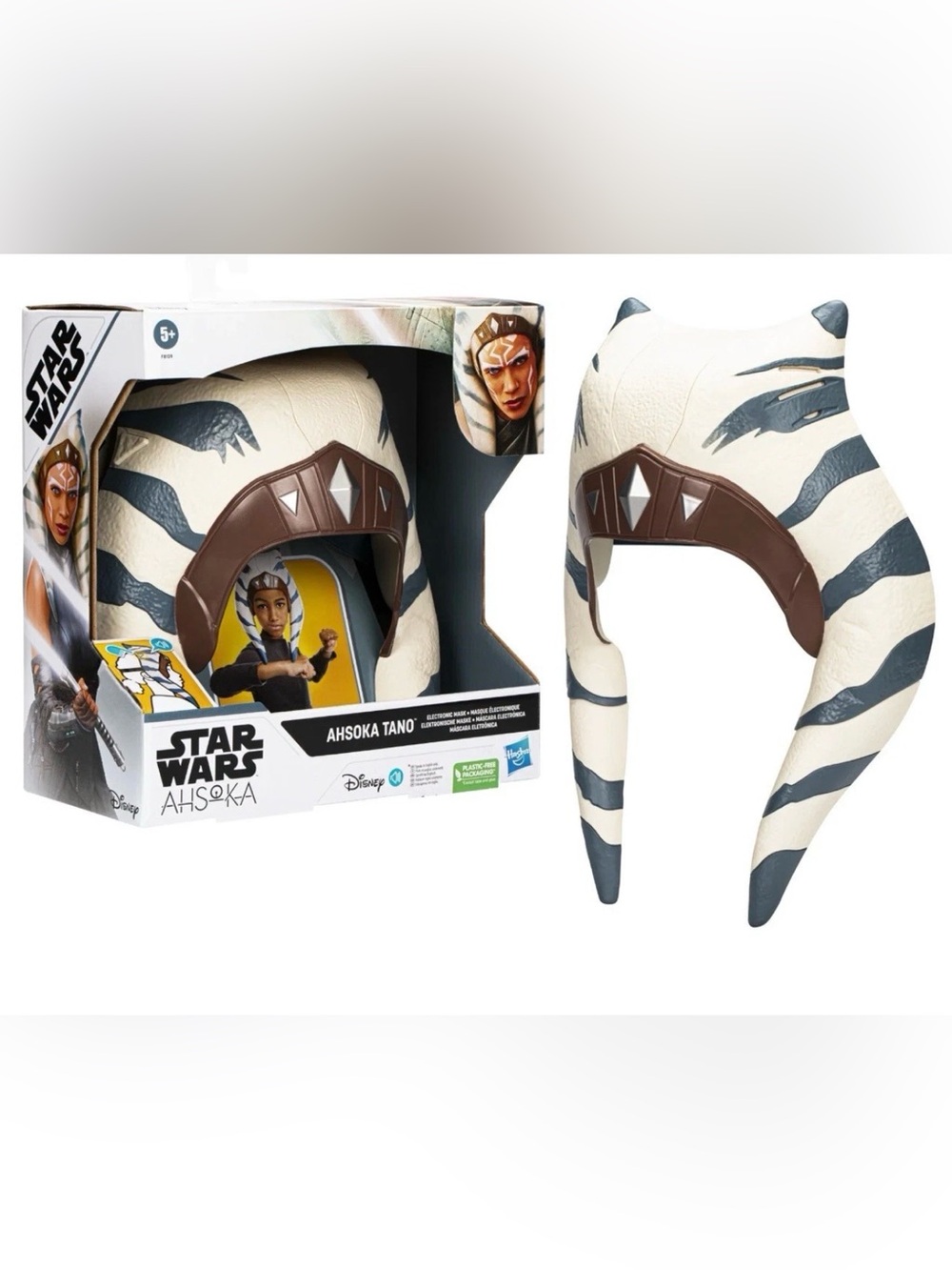 Star Wars Ahsoka Tano Electronic Mask, Star Wars Costume for Kids Ages 5 and Up
